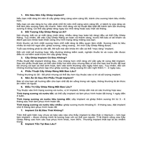 Cau hoi ve Implant