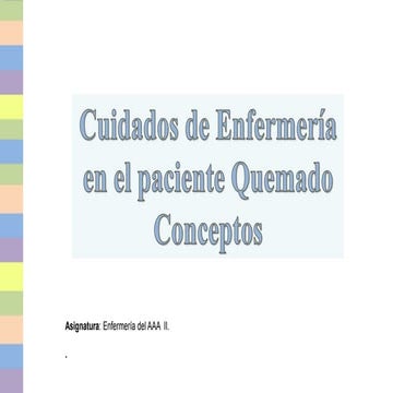 Cuidado al pac. quemado  conceptos aaa-2105-2