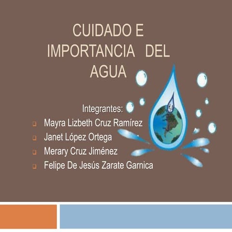 Cuidado e importancia   del agua