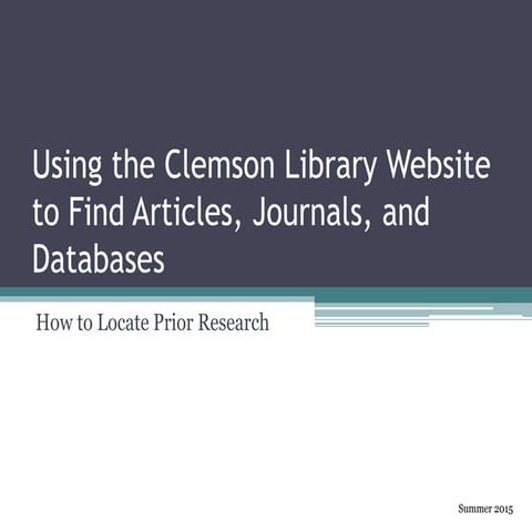 How to Find Articles Journals and Databases