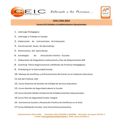 Cursos ate ceic 2012