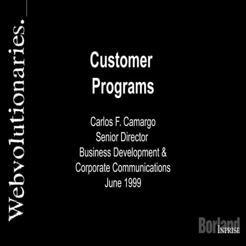Inprise/Borland Customer Programs