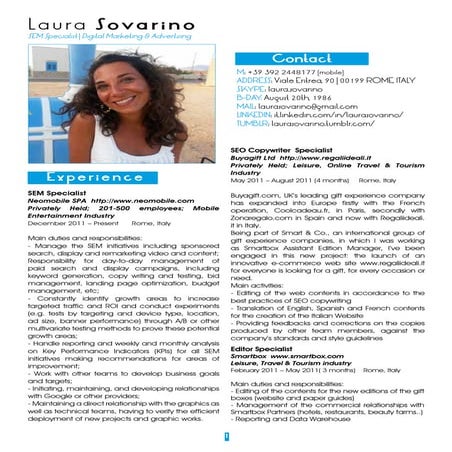 Laura's resumé