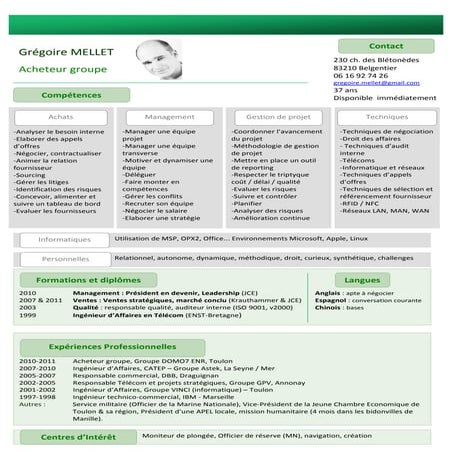 CV Purchasing Manager