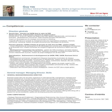 Guy Ros directeur général Palais des congrès  Mégacité GL Events 