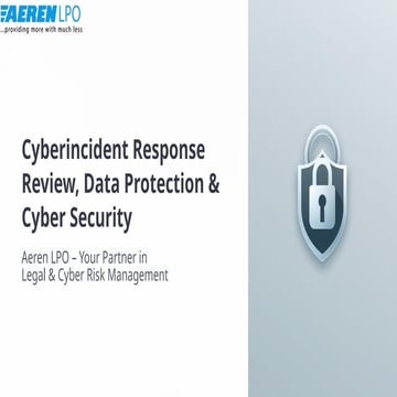 Cyber incident Response Review  Services