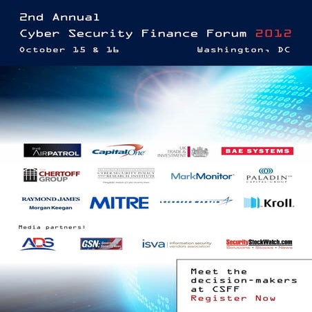 Cyber Security Finance Forum   Brochure