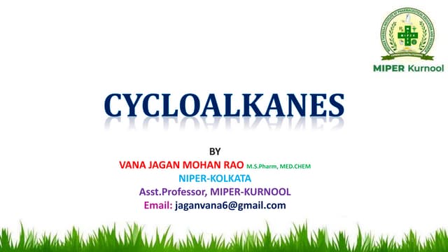 Cycloalkanes stability