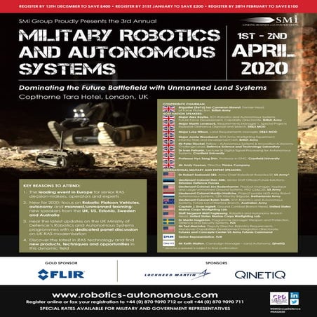 SMi Group's Military Robotics and Autonomous Systems 2020 