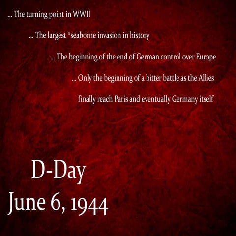 D-Day: June 6, 1944