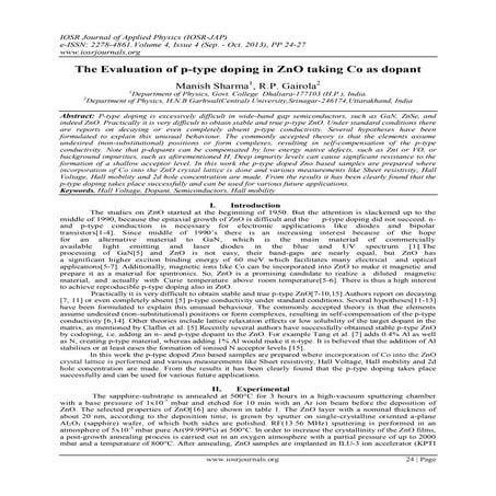 The Evaluation of p-type doping in ZnO taking Co as dopant