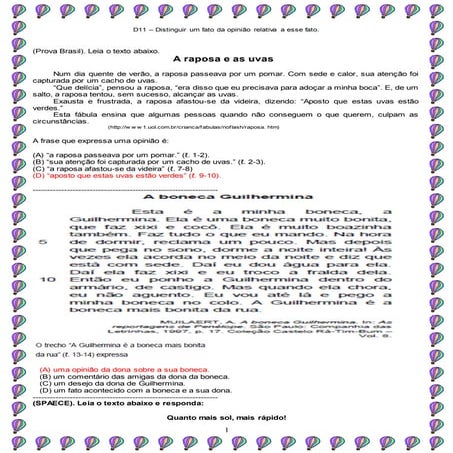 D11 (5º ano   l.p.)