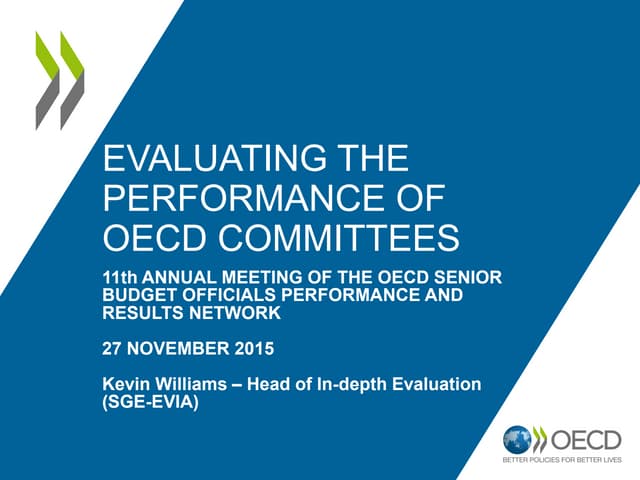Evaluating the performance of OECD Committees -- Kevin Williams, OECD Secreta...