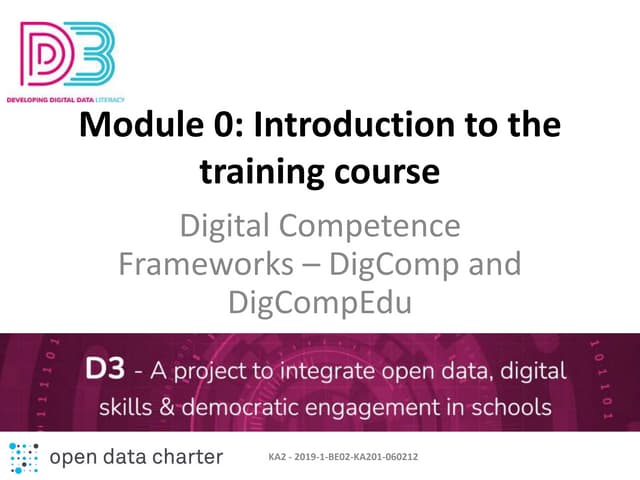 D3 Project: European Digital Competence Frameworks