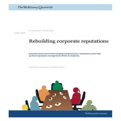 Rebuilding corporate reputations