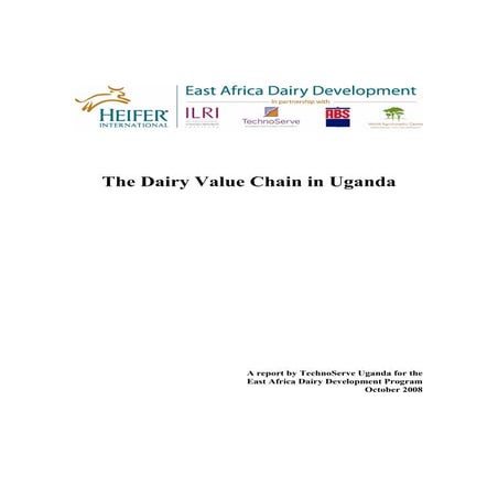 Dairy Value Chain Uganda Report