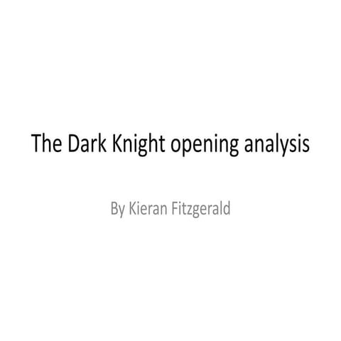 Dark knight analysis