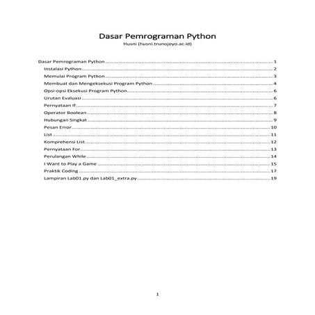 Dasar pemrograman-python