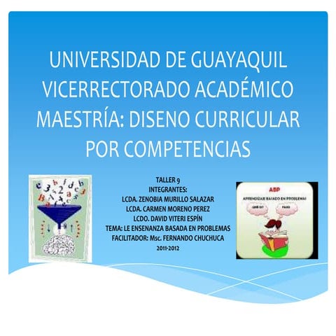 Taller 9: - La Enseñanza basada en Problemas.