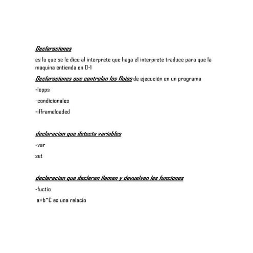 Declaraciones