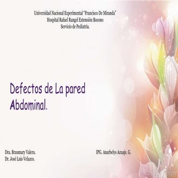 Defectos de la pared abdominal