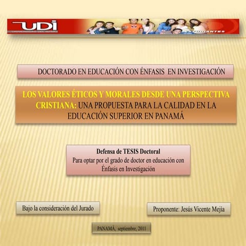 Defensa de Tesis Doctoral en Educación