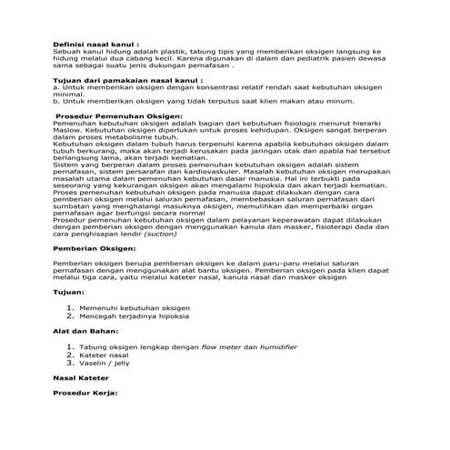 Definisi nasal kanul