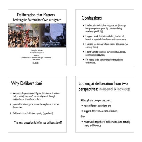 Deliberation That Matters: Realizing the Potential for Civic Intelligence