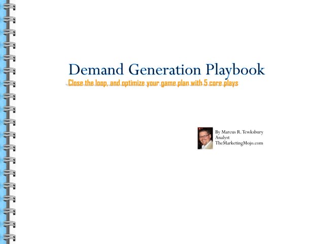 Demand Generation Playbook   5 Core Plays