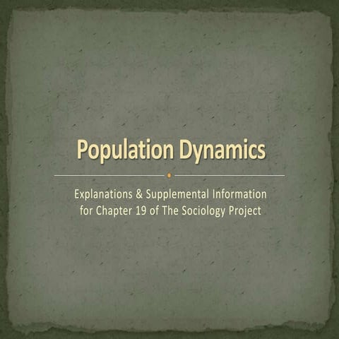 Demographic Processes