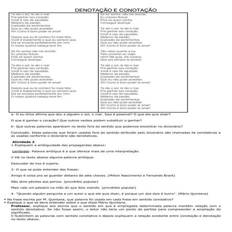 Denotação e conotação