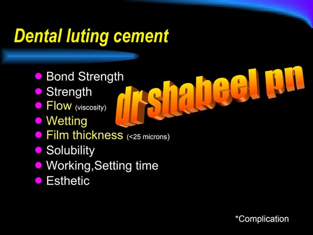 Dental Cement