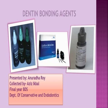 Dentin bonding agents