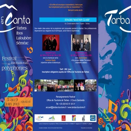 Programme du Festival Tarbes en Canta 2013