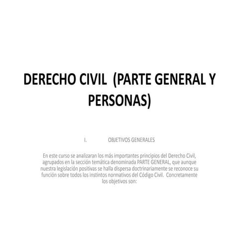 Derecho civil  (parte general y personas)