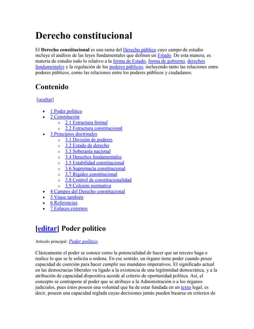 Derecho constitucional