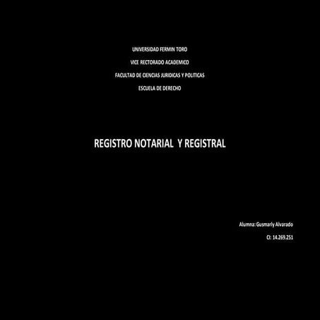 Derecho registral y notarial