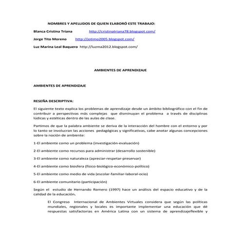 Desarrollo del trabajo ambientes de aprendizaje(1)