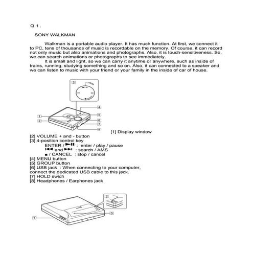 Descriptionof walkman