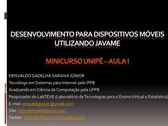 JavaME - Aula 1