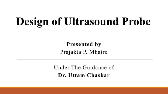 Design of ultrasound transducer 