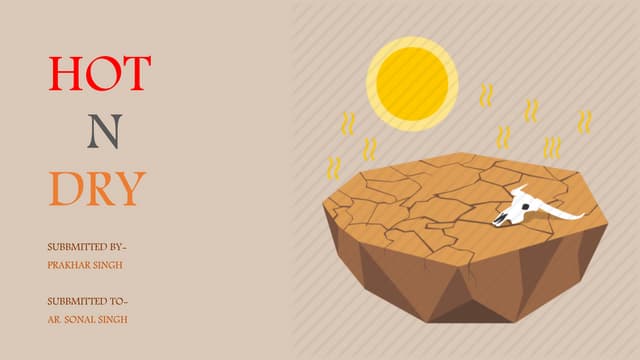 Hot and dry climatic study with appropriate case study