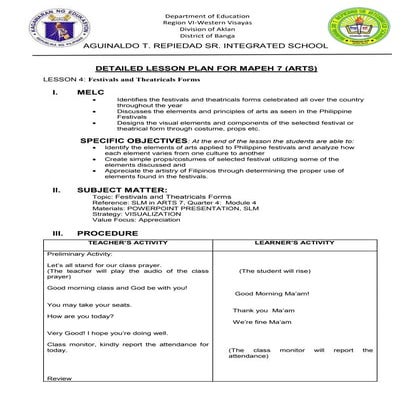 DETAILED LESSON PLAN FOR MAPEH 7 COT.docx