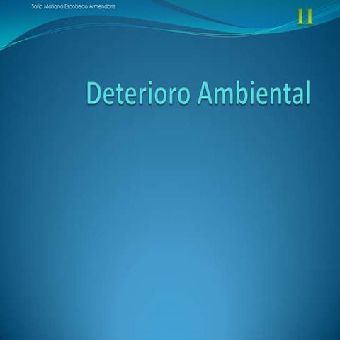 Deterioro ambiental