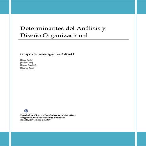 Determinantes de analisis y diseño organizacional