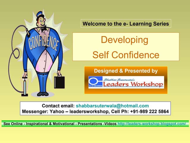 Developing Self Confidence