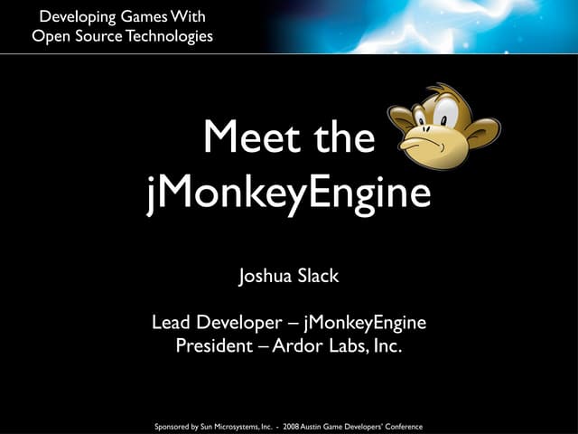 Developing Games With Open Source Technolies   Meet The J Monkey Engine By Jo...