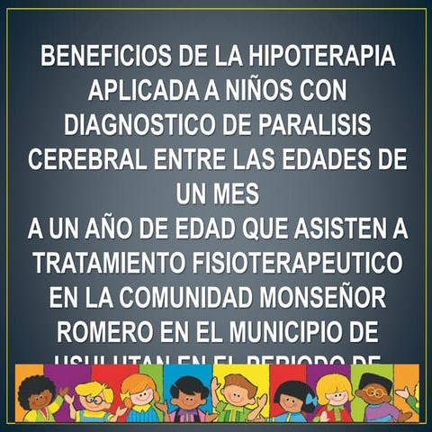 tesis de Hipoterapia, comunidad monseñor Romero