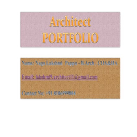 Nagalakshmi sr. architect portfolio