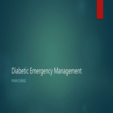 Diabetic emergency management